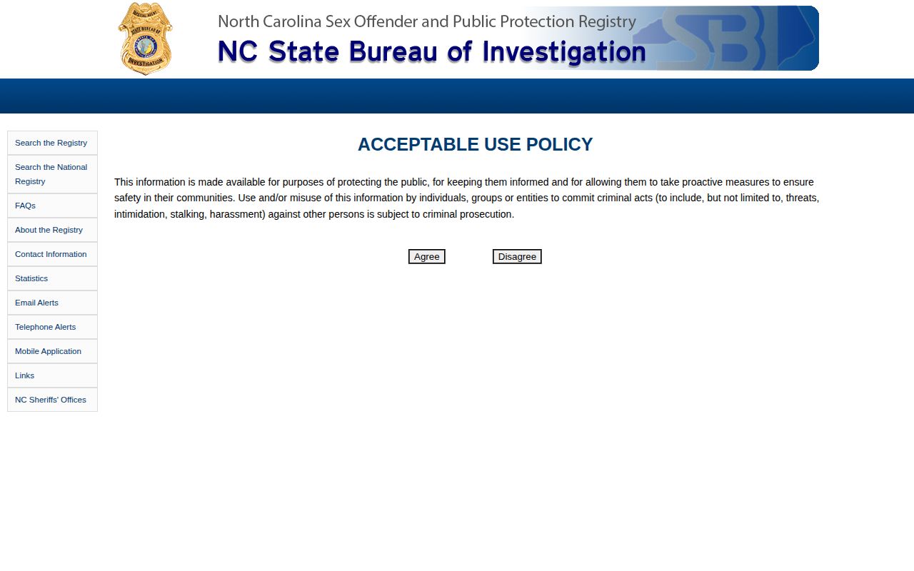 Hertford County registry photo search distinct from released inmate mugshots